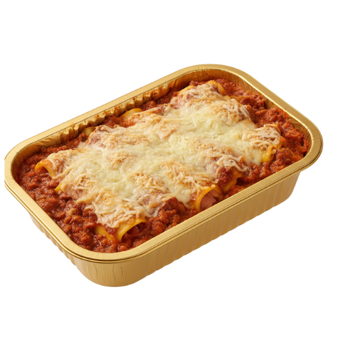 Cannelloni de Presunto e Queijo com Requeijão ao Molho Bolonhesa 1kg