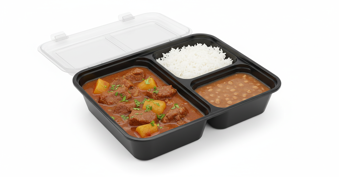 Arroz, Feijão com Carne de Panela e Mandioca 450g