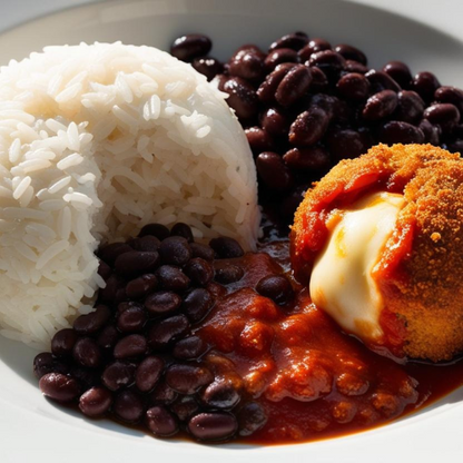 Arroz, Feijão com Polpettone Recheado ao Pomodoro 450g