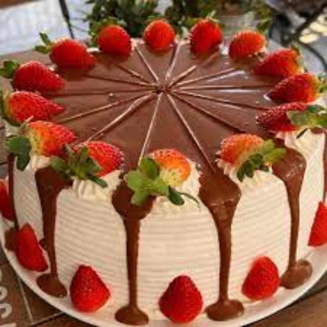 Torta de Morango com Chocolate