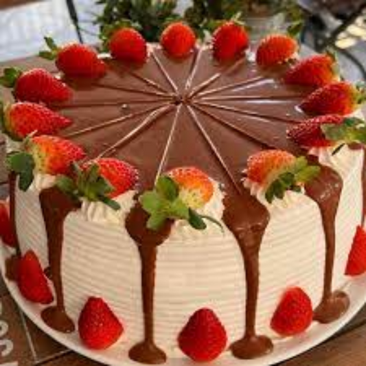 Torta de Morango com Chocolate