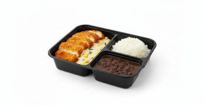 Arroz, Feijão com Filé de Frango à Milanesa com Creme de Milho 450g