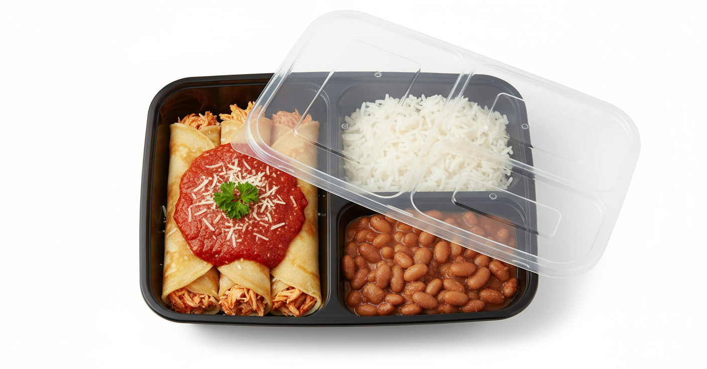 Arroz, Feijão com Panqueca de Frango ao Pomodoro 450g