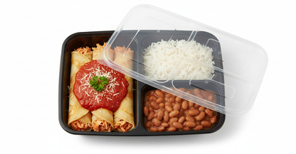 Arroz, Feijão com Panqueca de Frango ao Pomodoro 450g