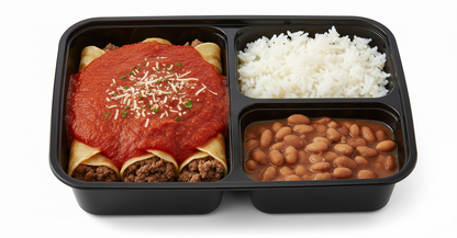 Arroz, Feijão com Panqueca de Carne ao Pomodoro 450g