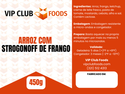 Arroz com Strogonoff de Frango 450g